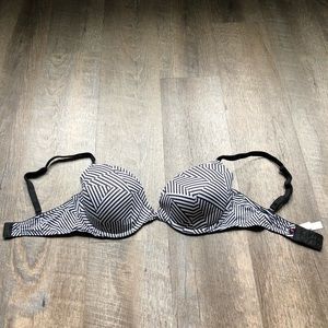 PINK Black and White Bra